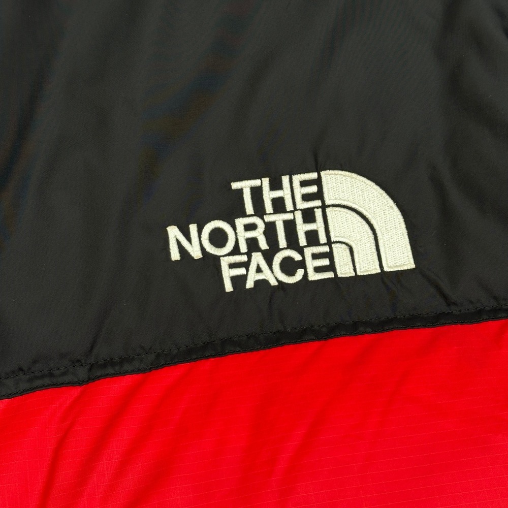 The North Face Nuptse 700 Down Puffer Vest Mens Large Red Black Colorblock - Picture 7 of 7